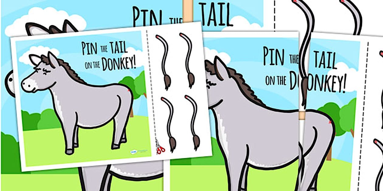 Pin the Tail on the Donkey Printable PDF Twinkl CA