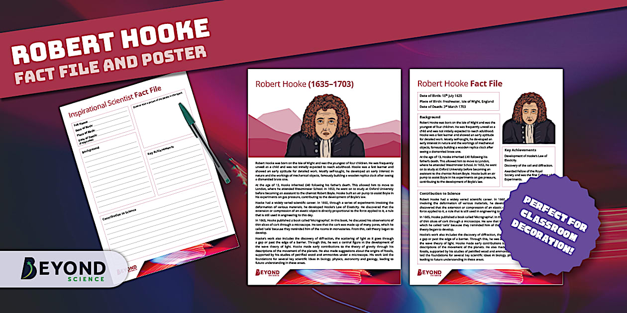 Robert Hooke Poster and Fact File | Beyond Science