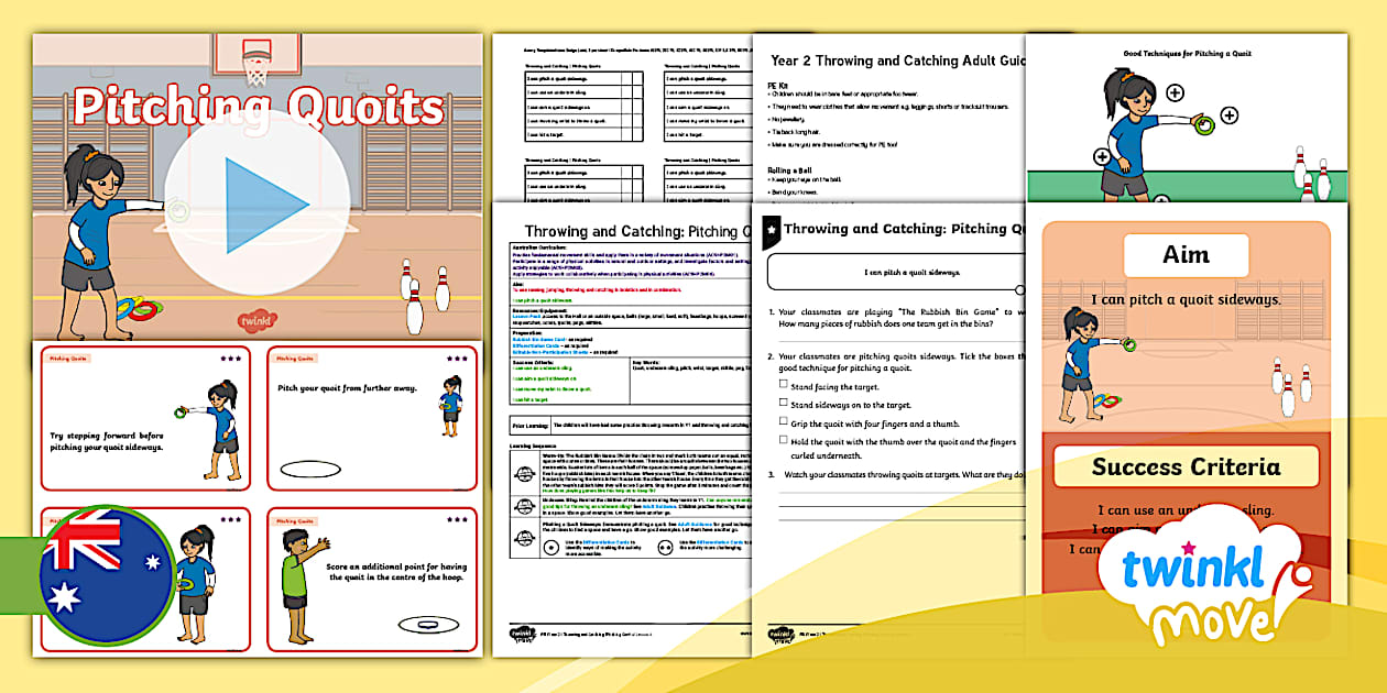 Move PE Year 2 Throwing and Catching Lesson 6: Pitching Quoits