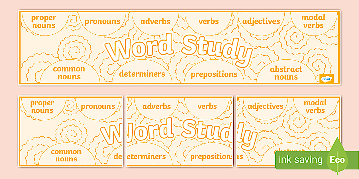 Word Study Display Banner