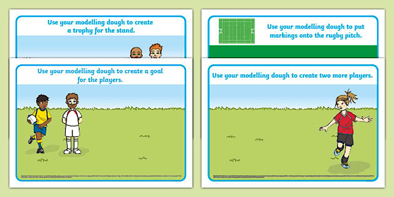 Rugby Modelling Dough Mats