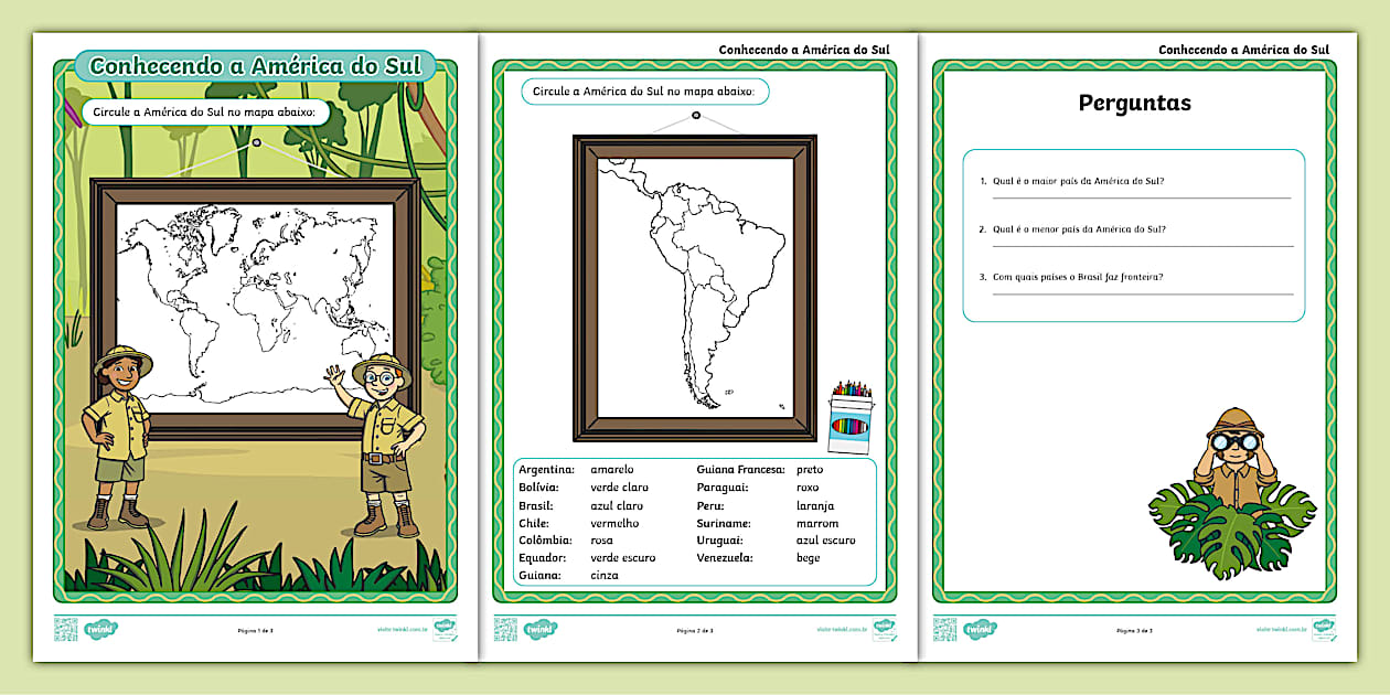 Explore a América do Sul {América do Sul} - Twinkl