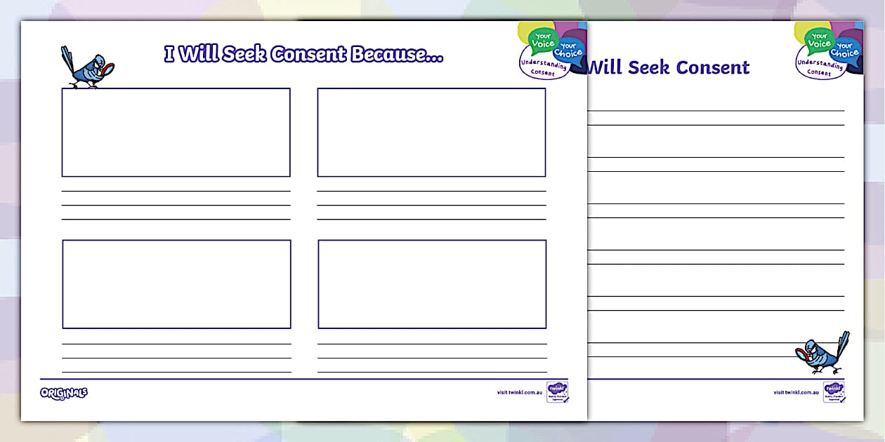 Your Voice, Your Choice I Will Seek Consent Activity