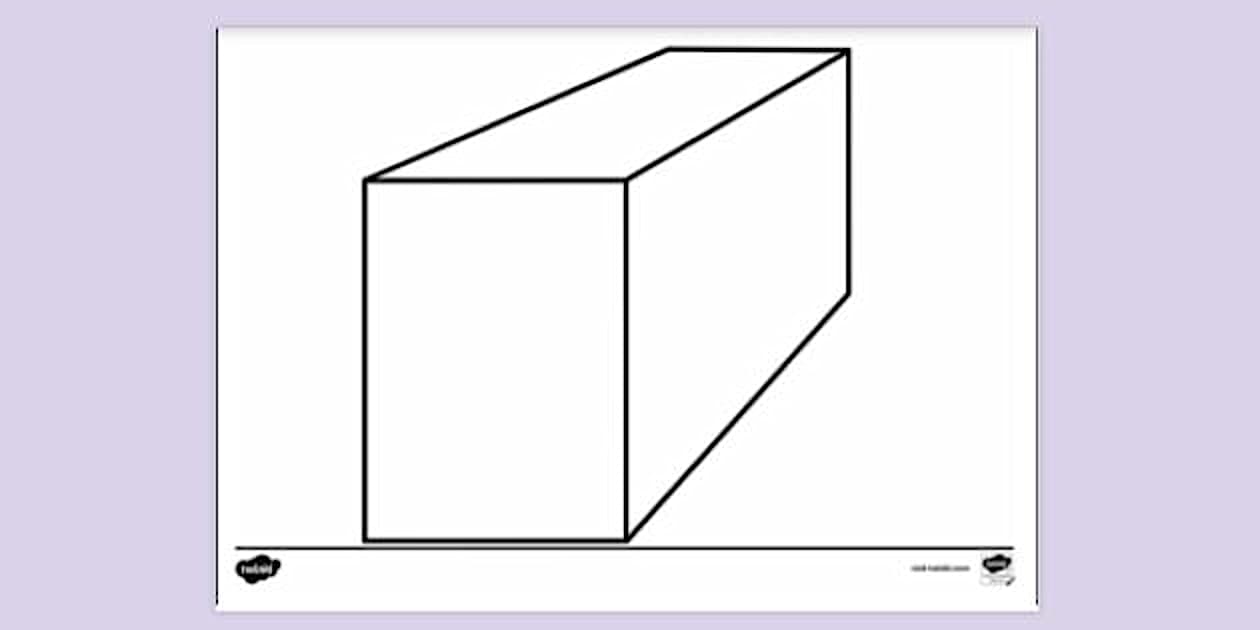 Cuboid Colouring Page | Colouring Pages (teacher made)