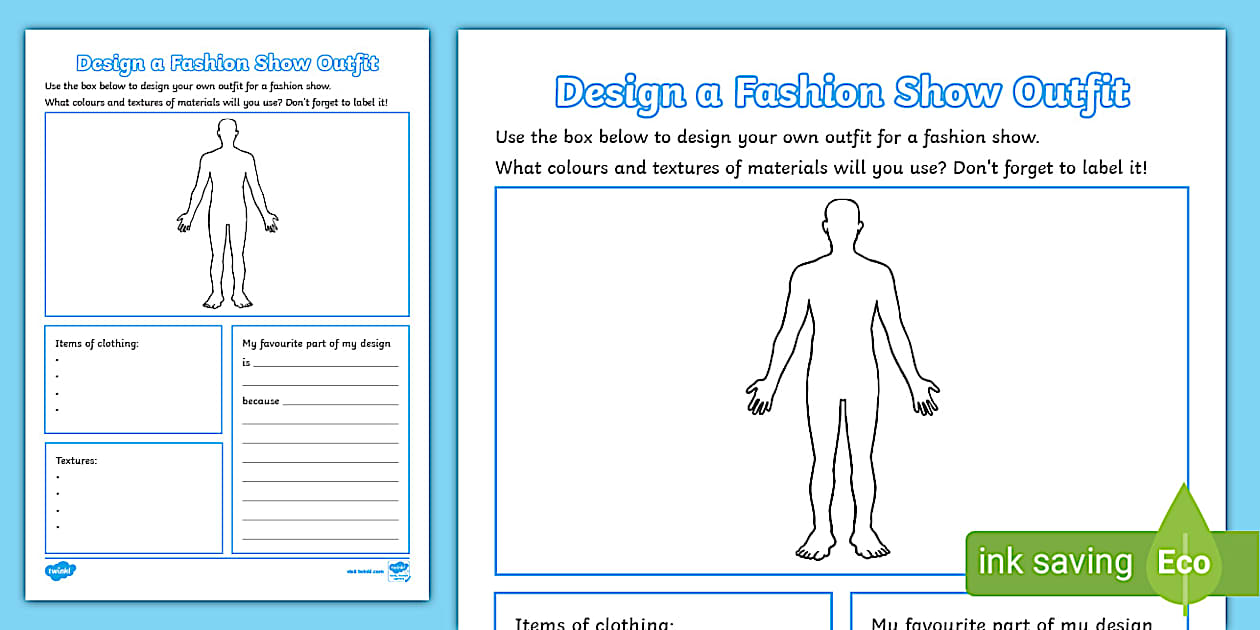 Design an Fashion Show Outfit Activity (Teacher-Made)