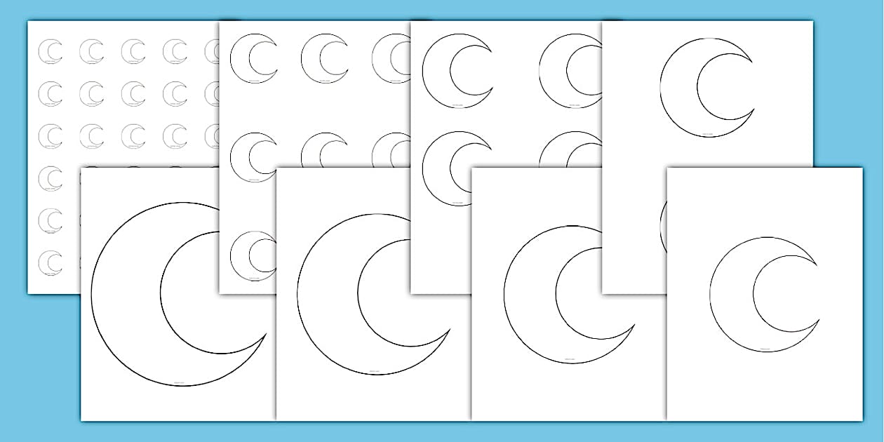 Moon Template Printable Teaching Resources Twinkl USA