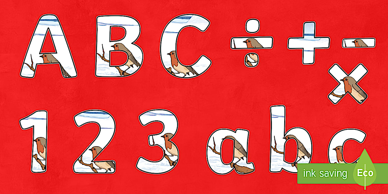 Robin Themed Display Lettering (teacher made) - Twinkl