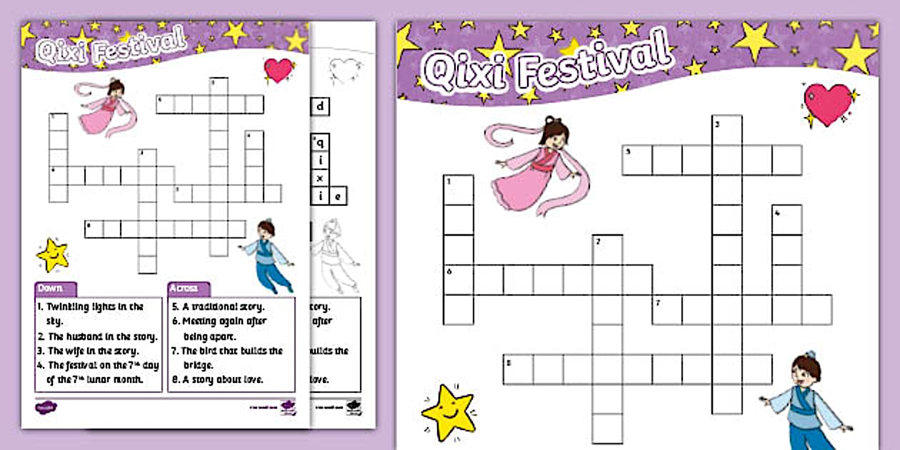 Qixi Festival Crossword (teacher made) Twinkl Qixi Festival Crossword (teacher made) Twinkl