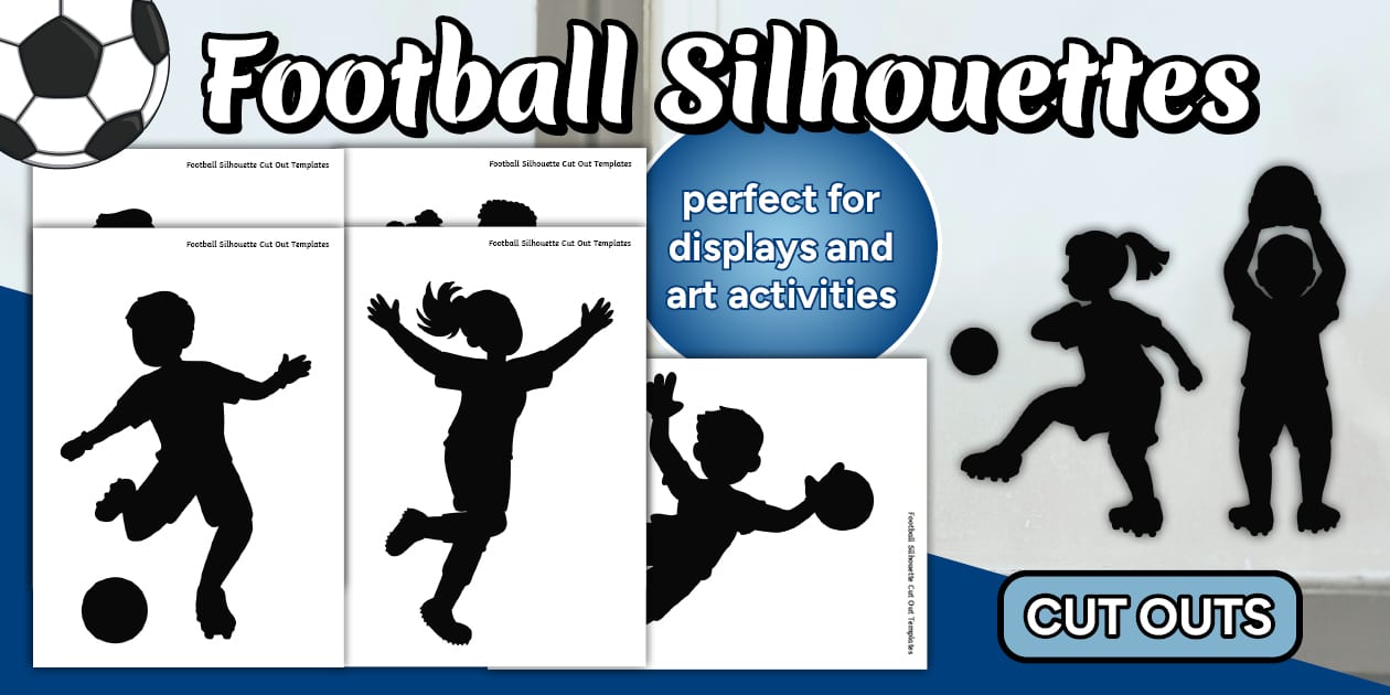 Football Silhouette Cut-Out Templates