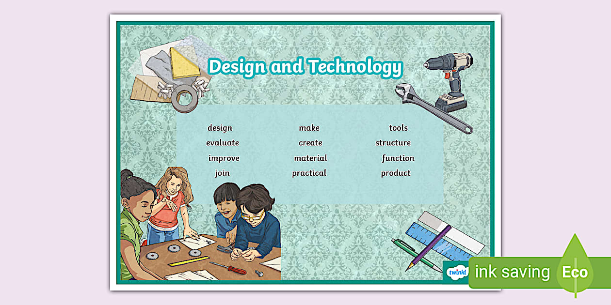 Design and Technology Word Mat (teacher made) - Twinkl