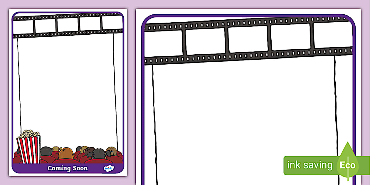 Movie Poster Template Twinkl EYLF Visual Resources