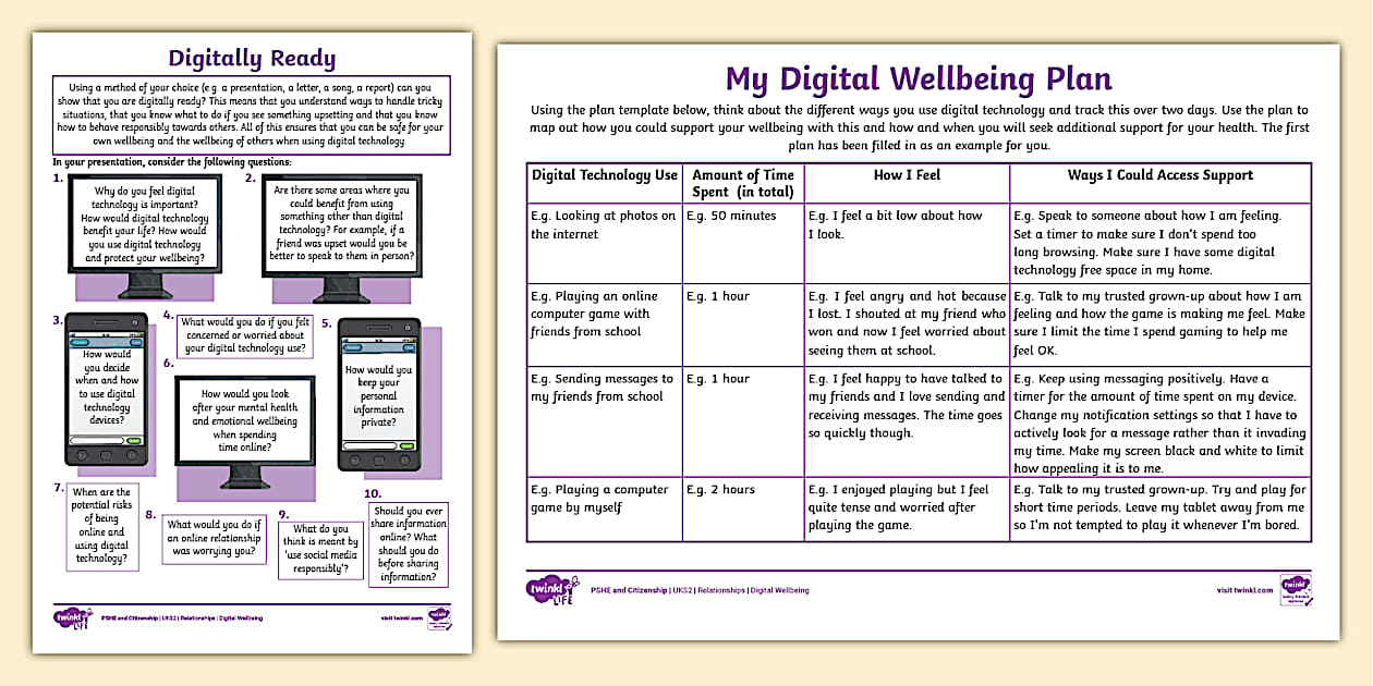 PSHE: UKS2 Digital Wellbeing - Home Learning Tasks
