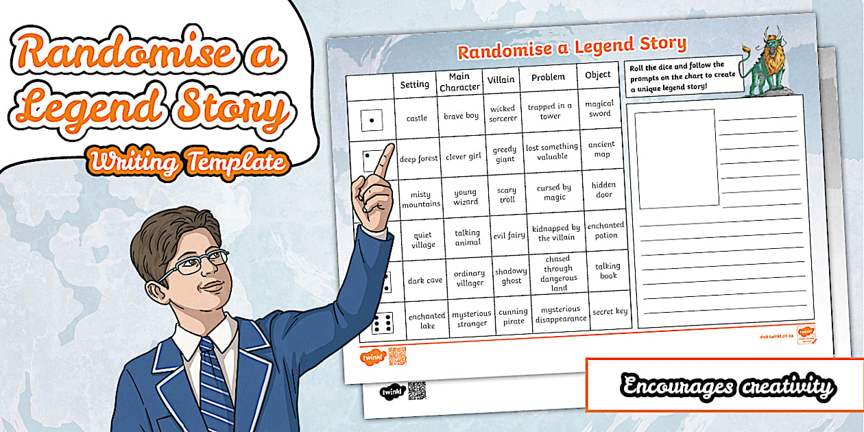 Intermediate Phase Randomise a Legend Story Writing Template (CAPS Intermediate Phase Randomise a Legend Story Writing Template (CAPS