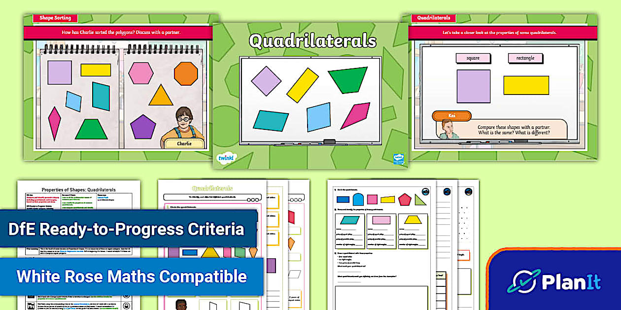 Year 4 Shape Lesson | Quadrilaterals PlanIt Maths Lesson 4