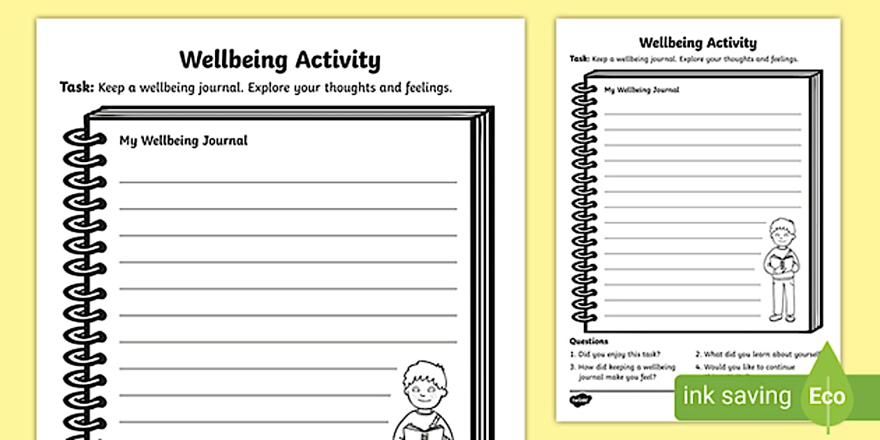 JI - 2nd Wellbeing Activity (teacher made) - Twinkl