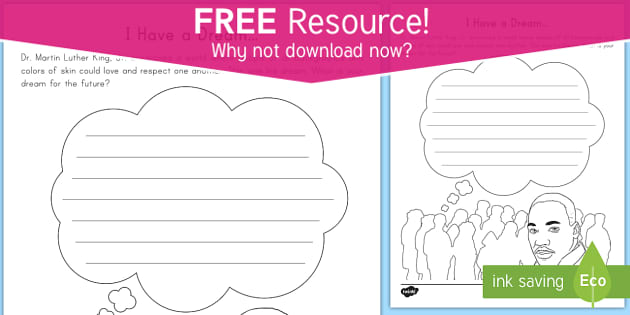 FREE! - "I Have a Dream" Writing Prompt | ELA | Writing | Twinkl