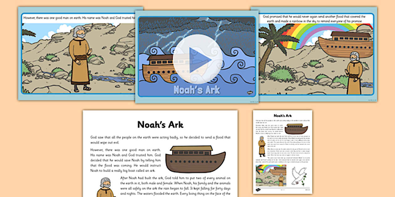 Noahs Ark Story PowerPoint (creat de profesori) Twinkl