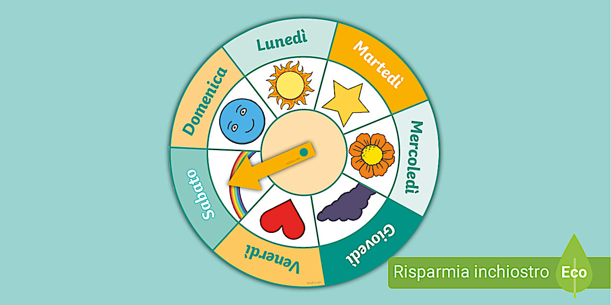 giorni della settimana da colorare