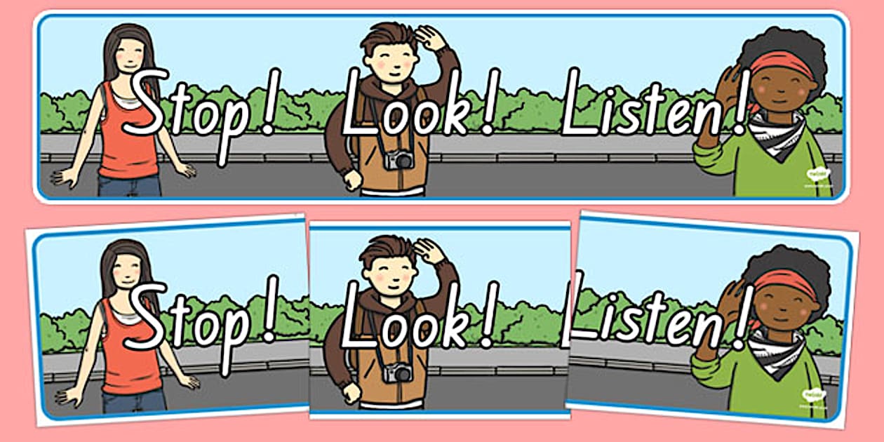 Stop! Look! Listen! Display Banner NZ (teacher made)