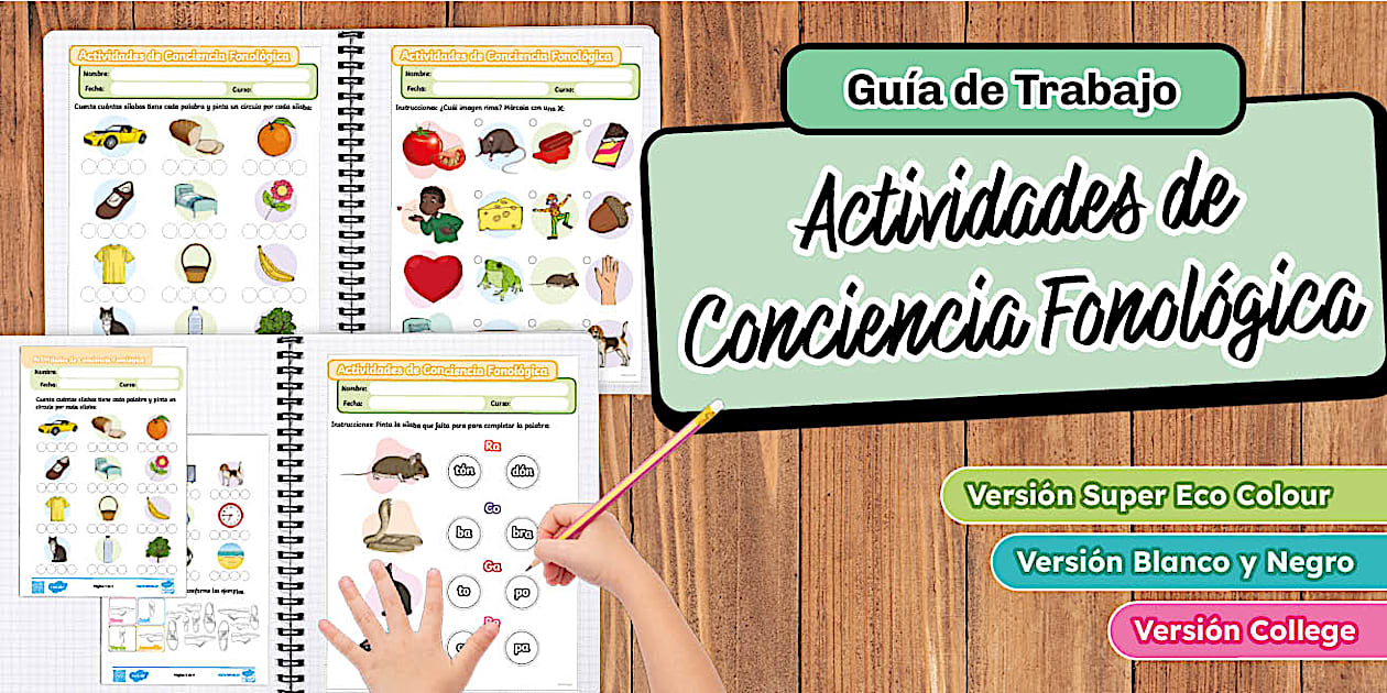 Guía de Actividades | Conciencia Fonológica | Lectoescritura