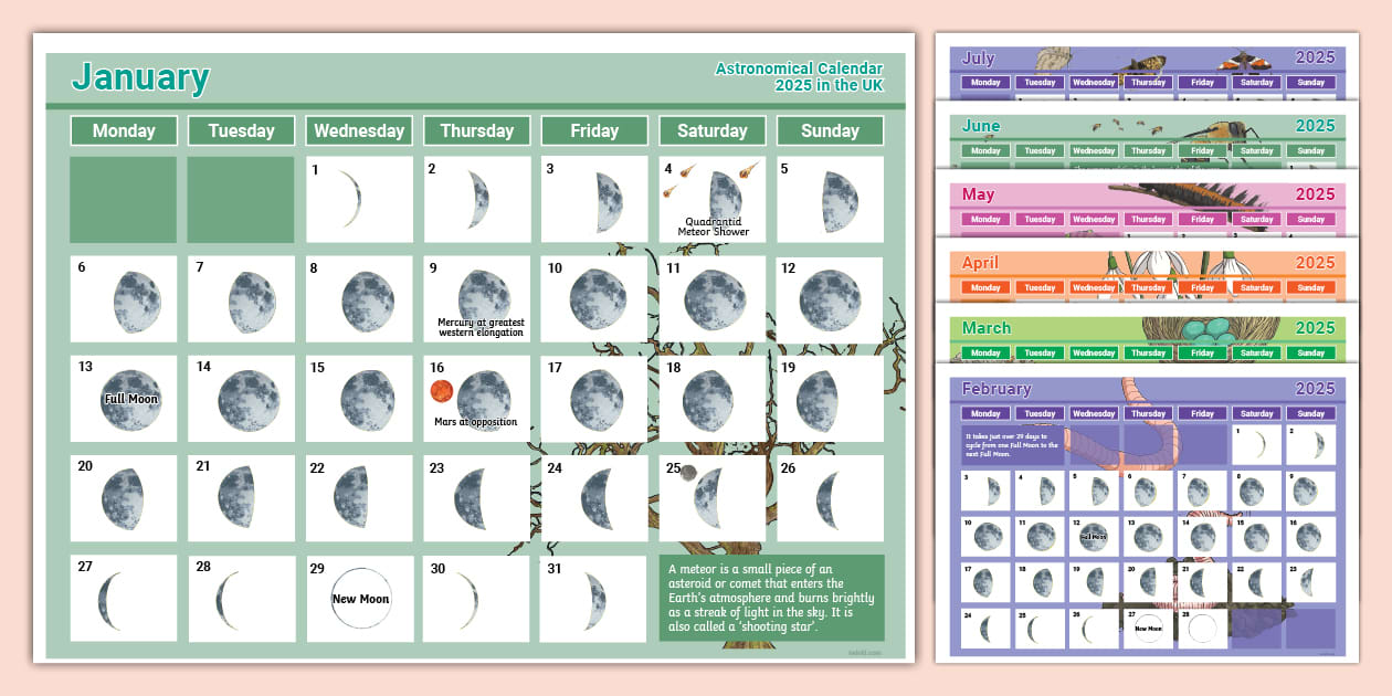 Astronomical Calendar 2024 (teacher made) Twinkl