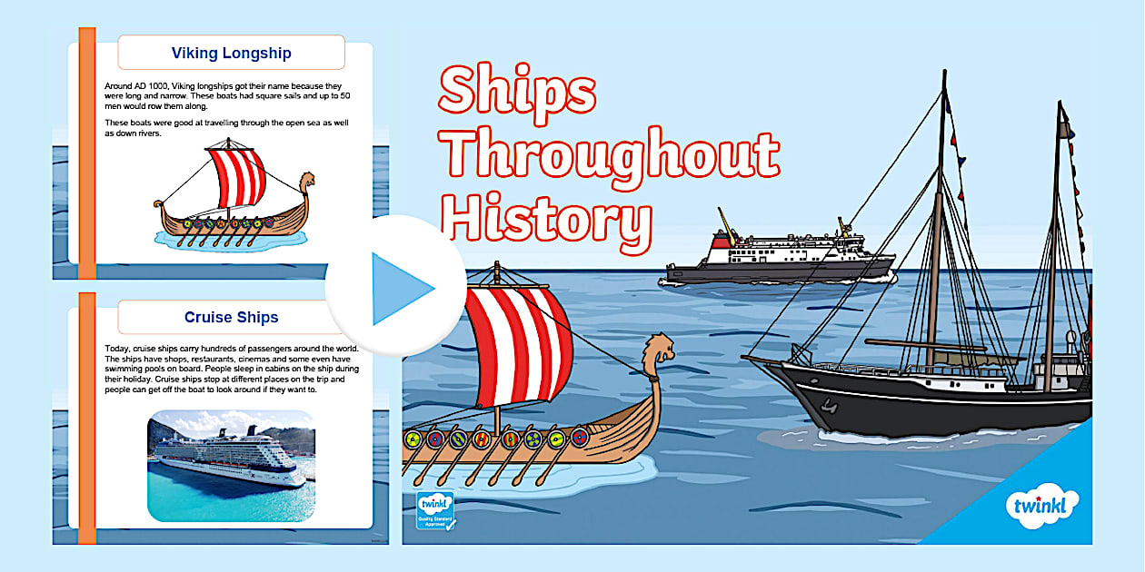 KS1 Ships Throughout History PowerPoint - Twinkl