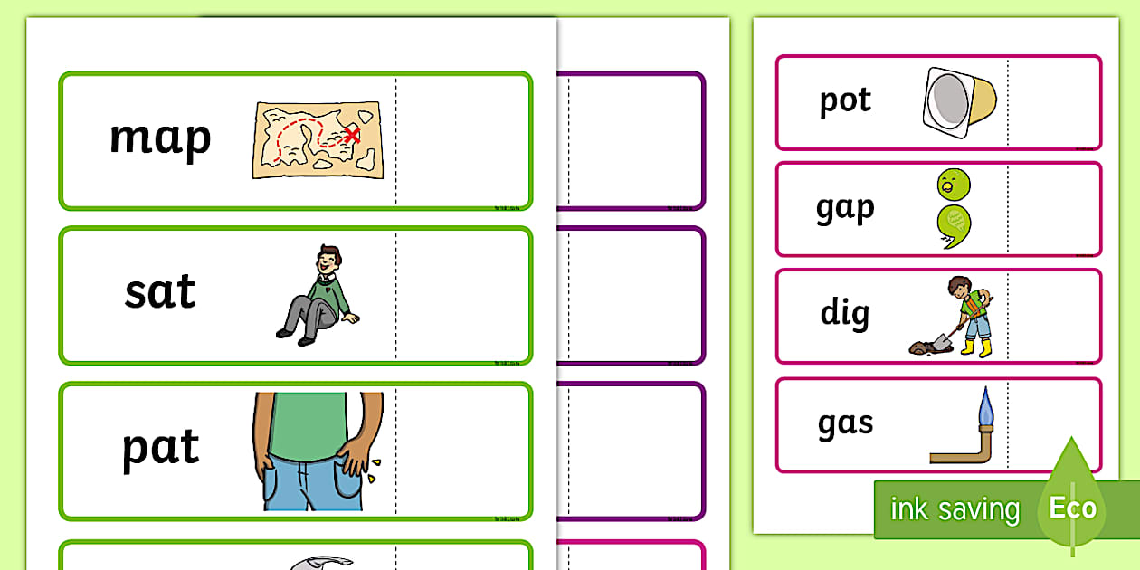 Hidden Flashcard Precursive I Can Read! Phase 2 Hidden Picture Activity Cards