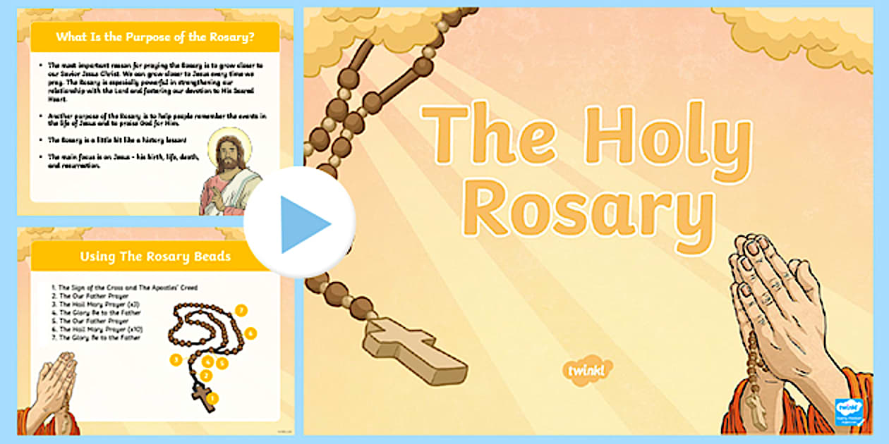 The Holy Rosary PowerPoint Twinkl USA (TeacherMade)