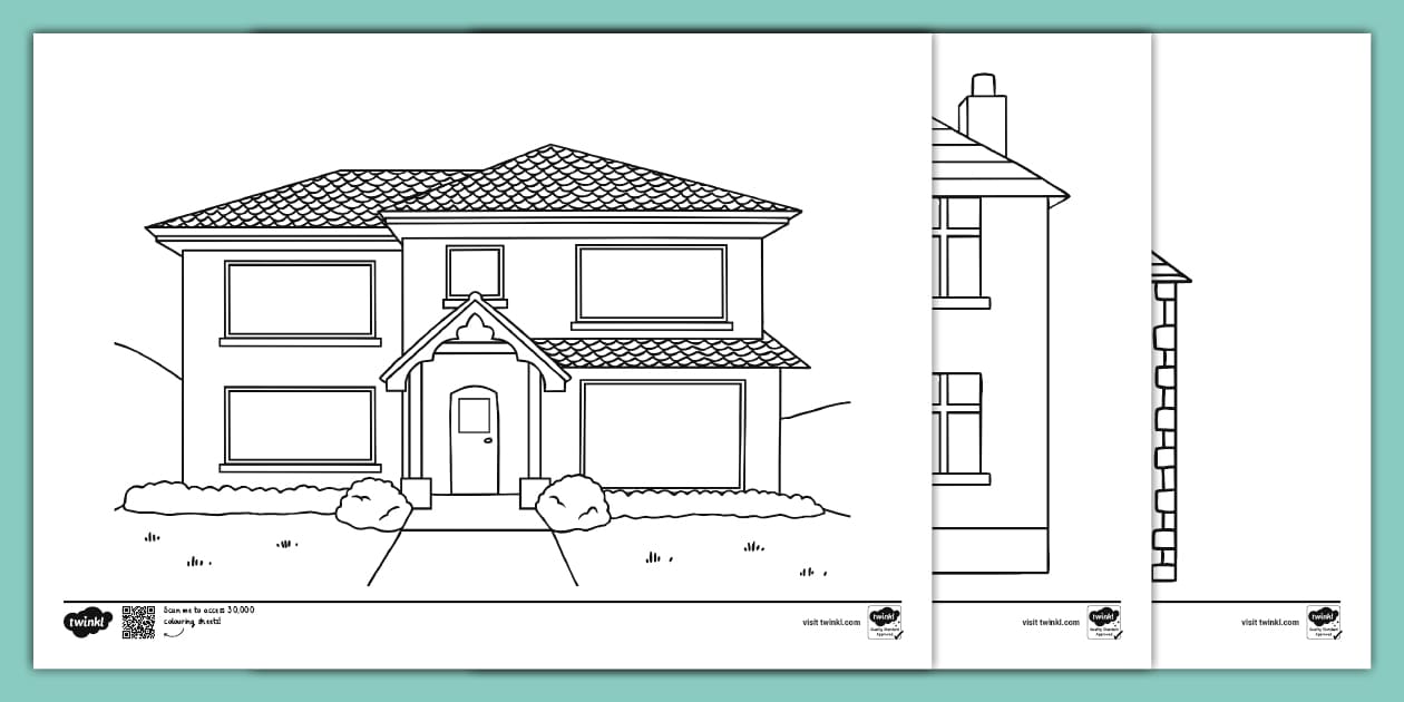 New Home Colouring Sheets – Twinkl Resources