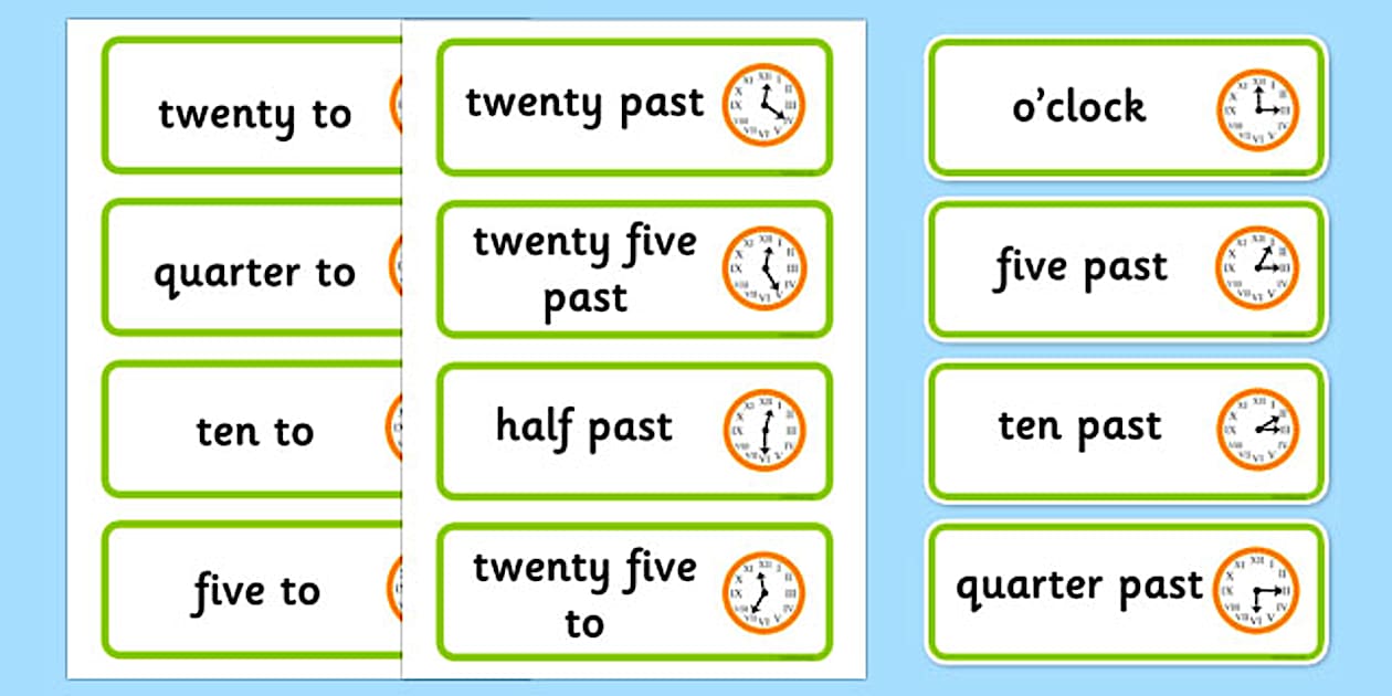 Editable Roman Numerals Time Word Cards - Twinkl