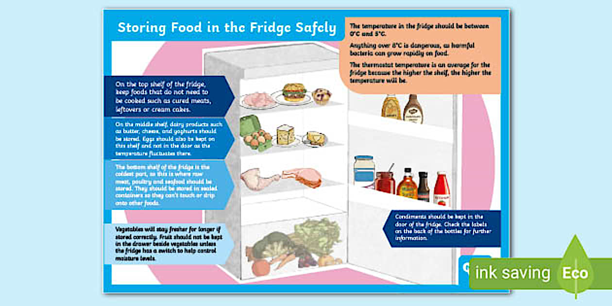 Fridge Layout Food Safety Poster CfE Resources Twinkl