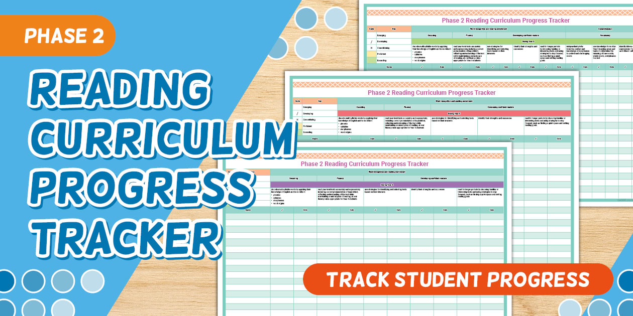 Reading Progress Tracker for English/Literacy