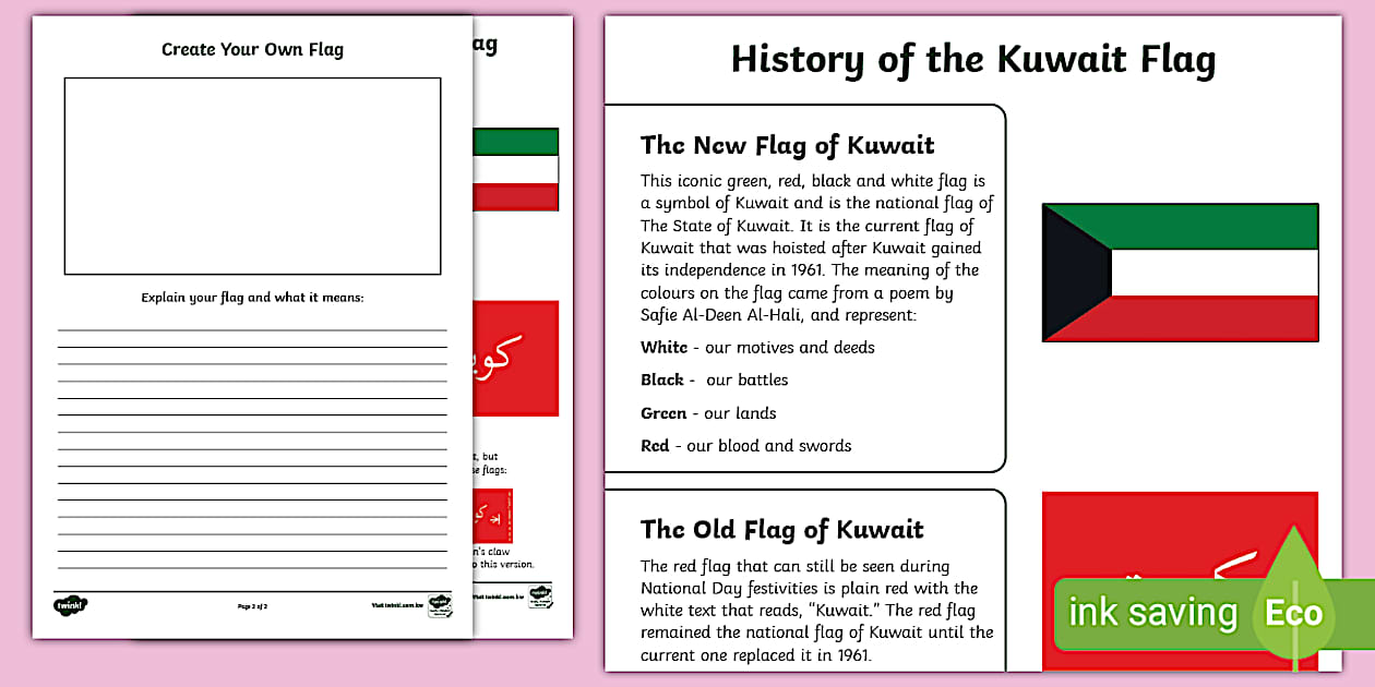 History of the Kuwait Flag | Twinkl | History | Kuwait