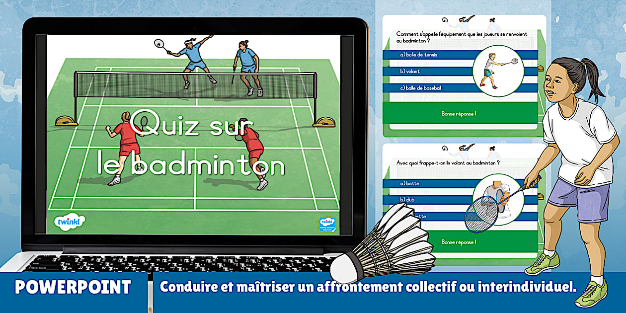 PowerPoint : Quiz sur le badminton