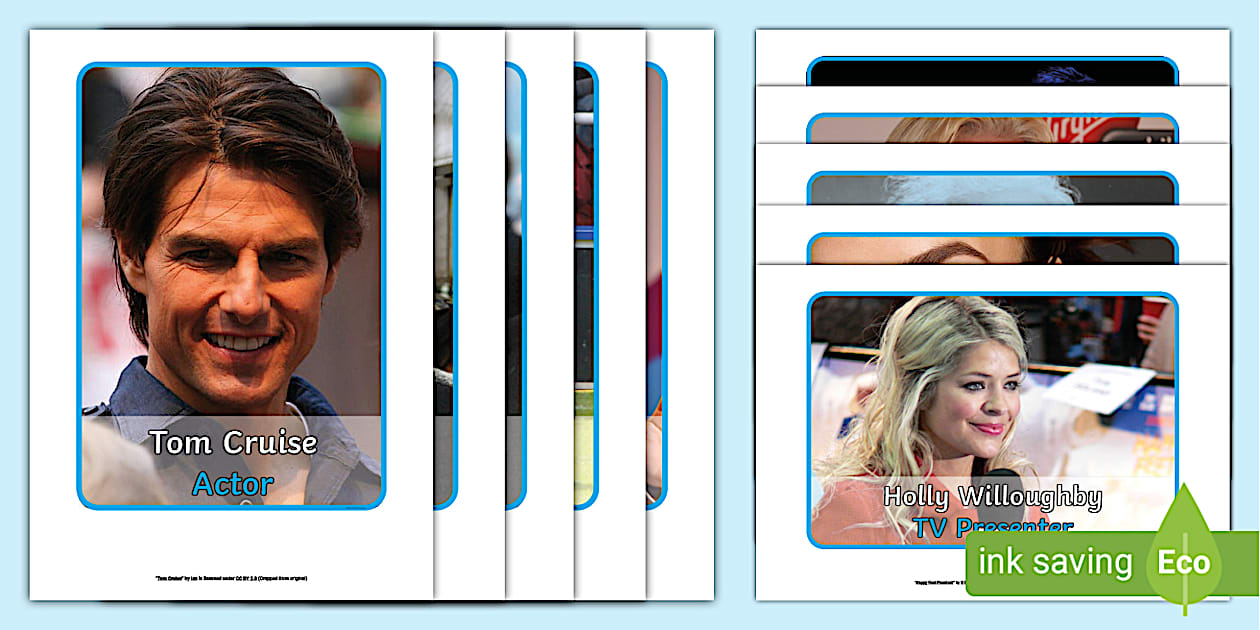 Cursive Celebrities With Dyslexia Photo Pack - Twinkl