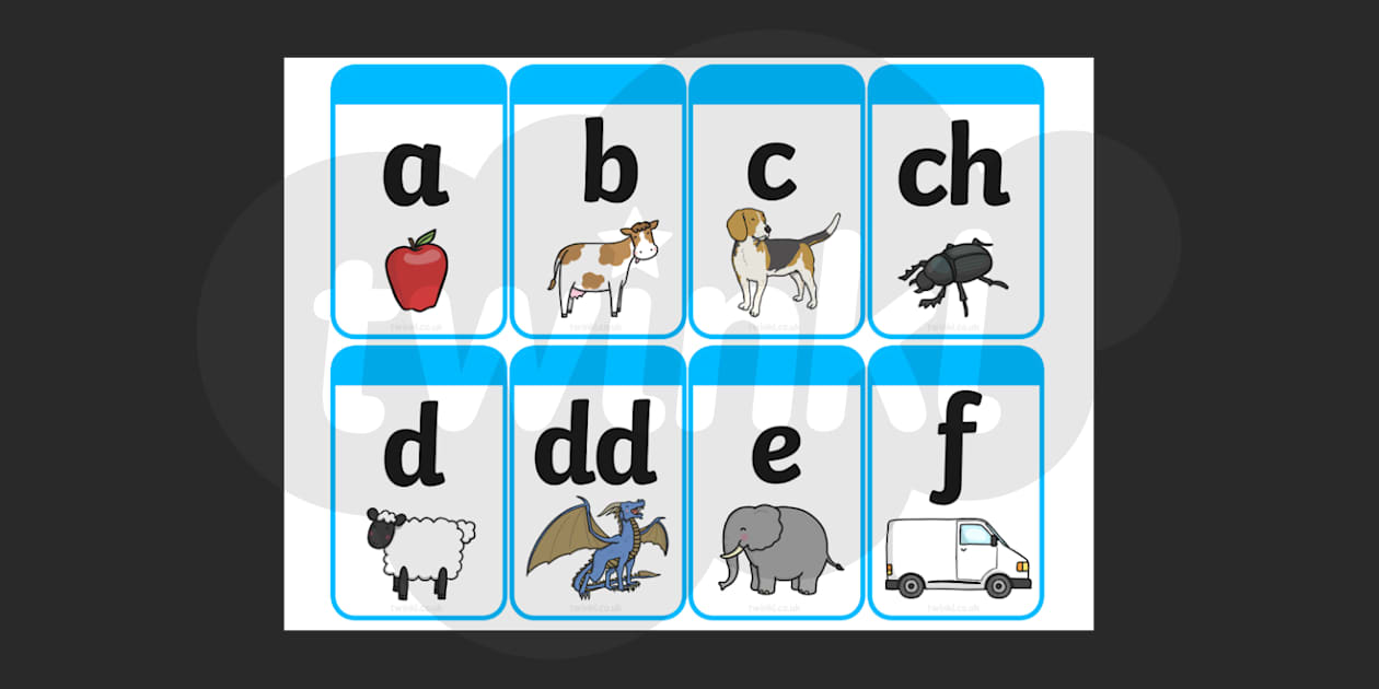 Welsh Alphabet Pronunciation and Memorisation Cards - Twinkl