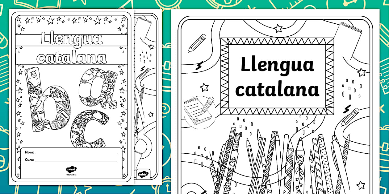 Portada de Llengua Catalana per a quaderns - Català
