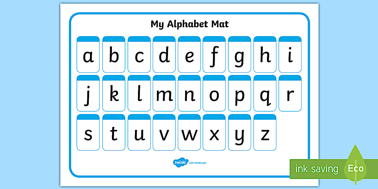 Alphabet Chart For Toddlers And Children EYLF Parents