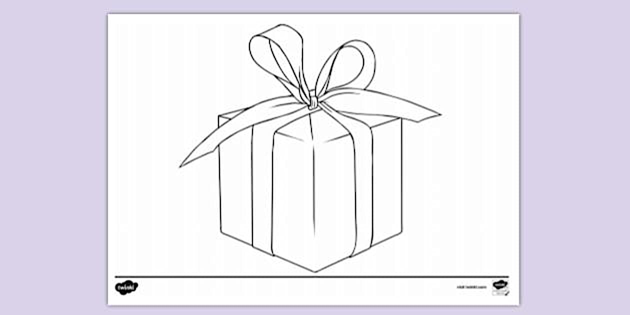 Christmas Present Bow Colouring Sheet | Colouring Sheets