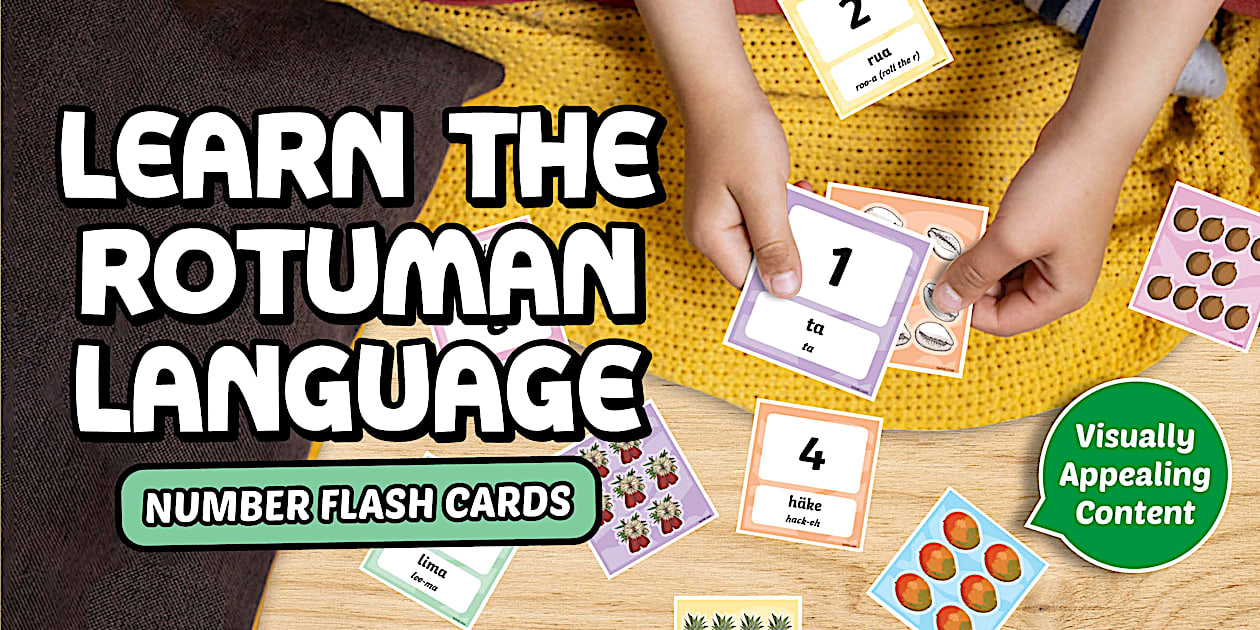 Rotuman Numbers Flash Cards