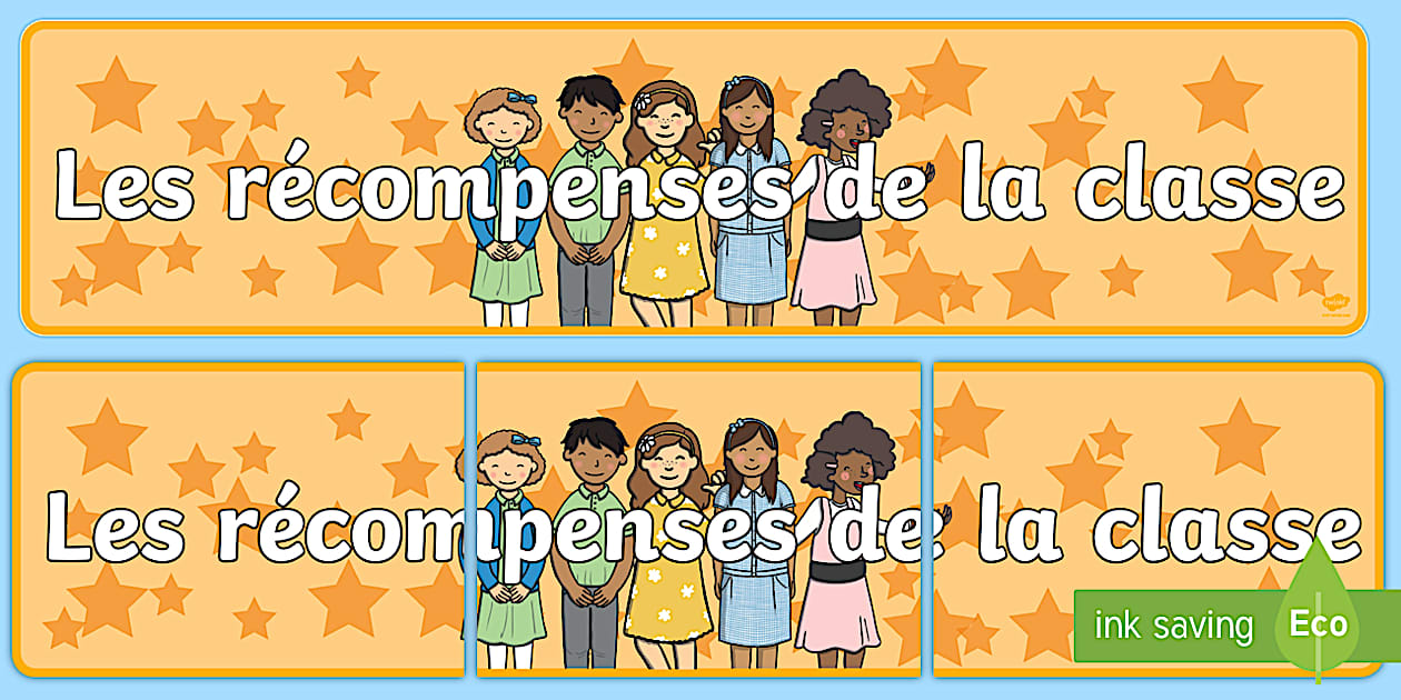 Recompense Flag Banderole d'affichage : Les récompenses de la classe
