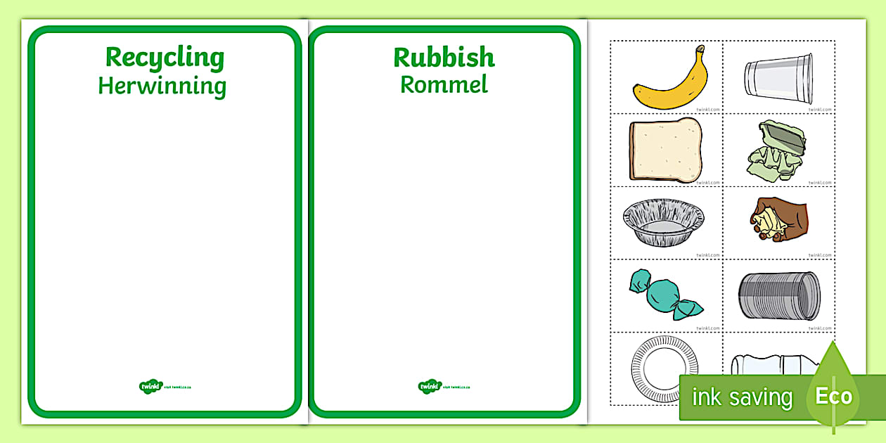 Rubbish or Recycling? Activity (teacher made) - Twinkl