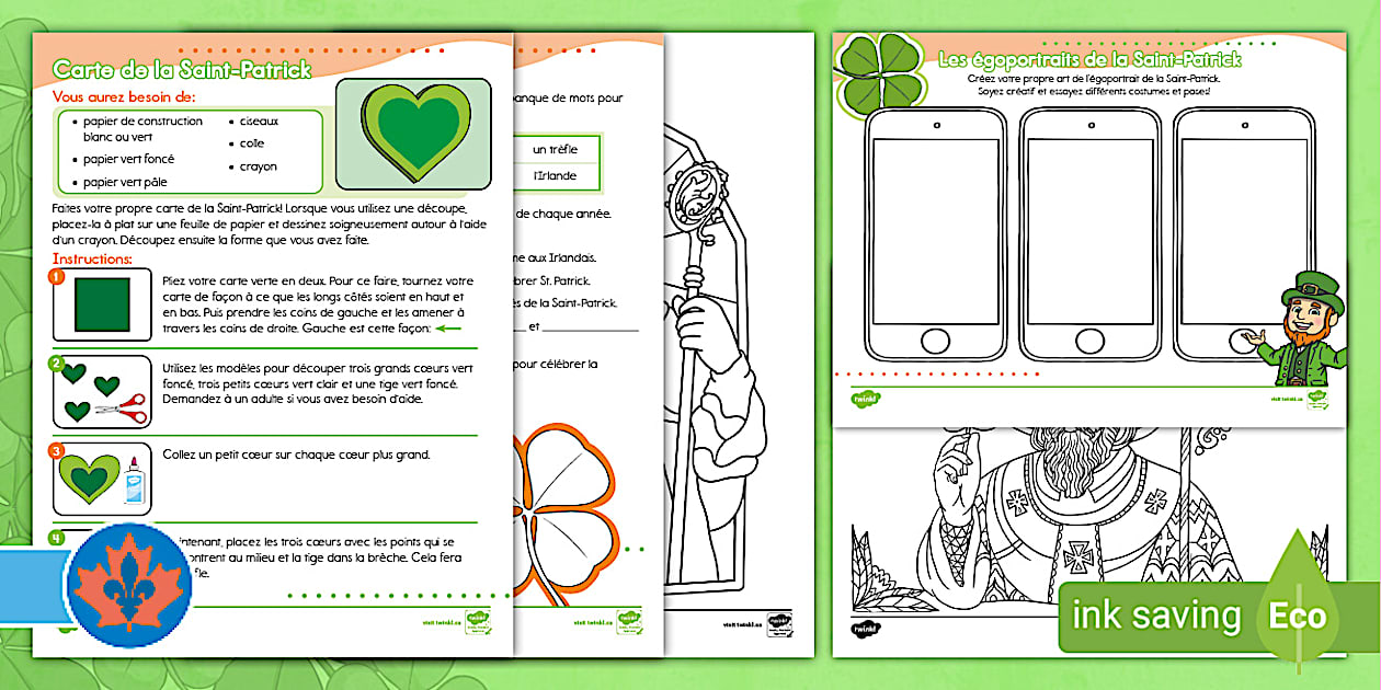 St. Patrick's Day Primary Activity Pack French - Twinkl