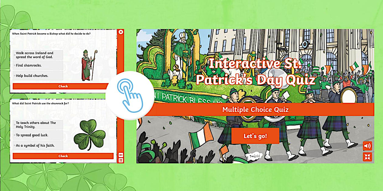 St.Patrick's Day Interactive Quiz (teacher made) - Twinkl