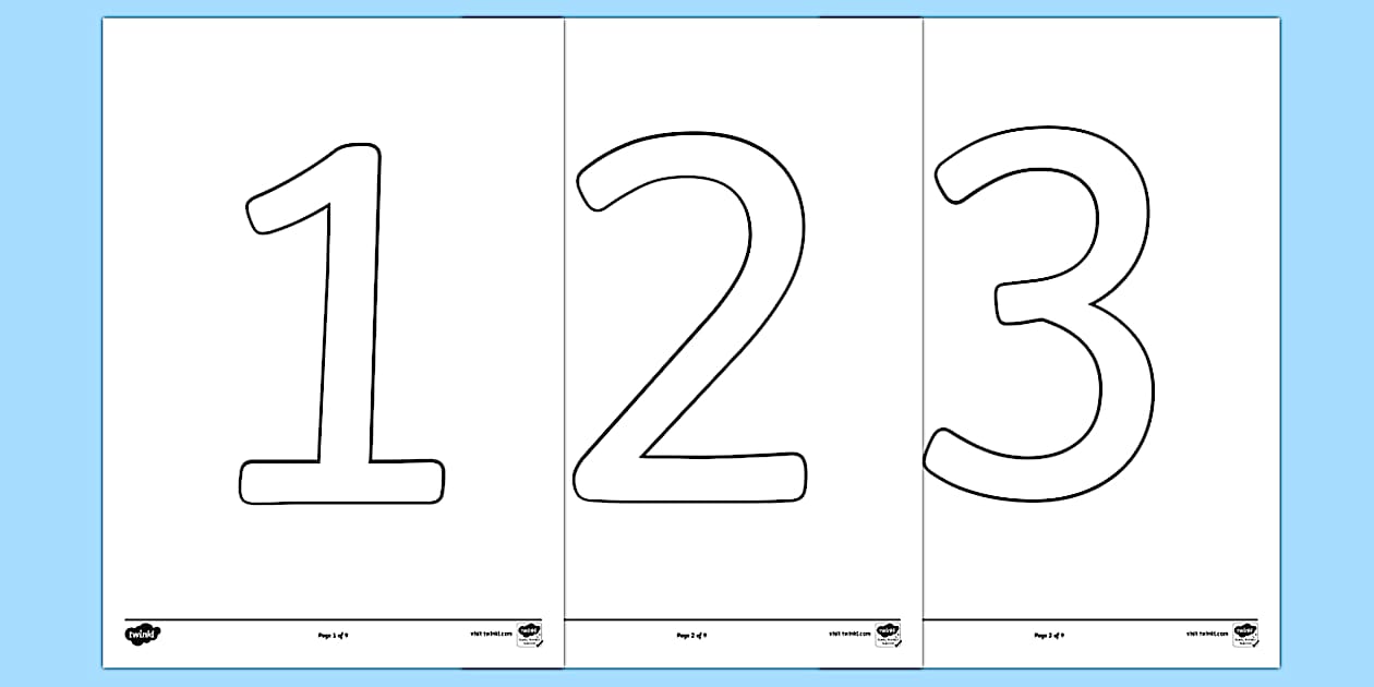 Number Outline 0 9 Colouring - Au T N 405 Number Outline 09 Colouring Pages Australian Ver 1 