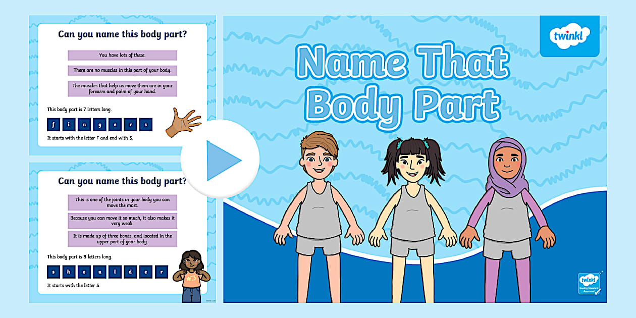 Name the Body Parts - Year 1 and 2 Quiz (teacher made)