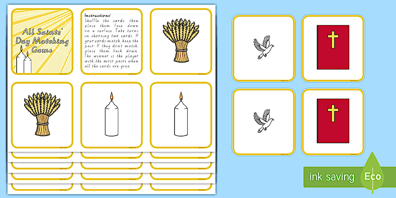 All Saints' Day Memory Game - Twinkl