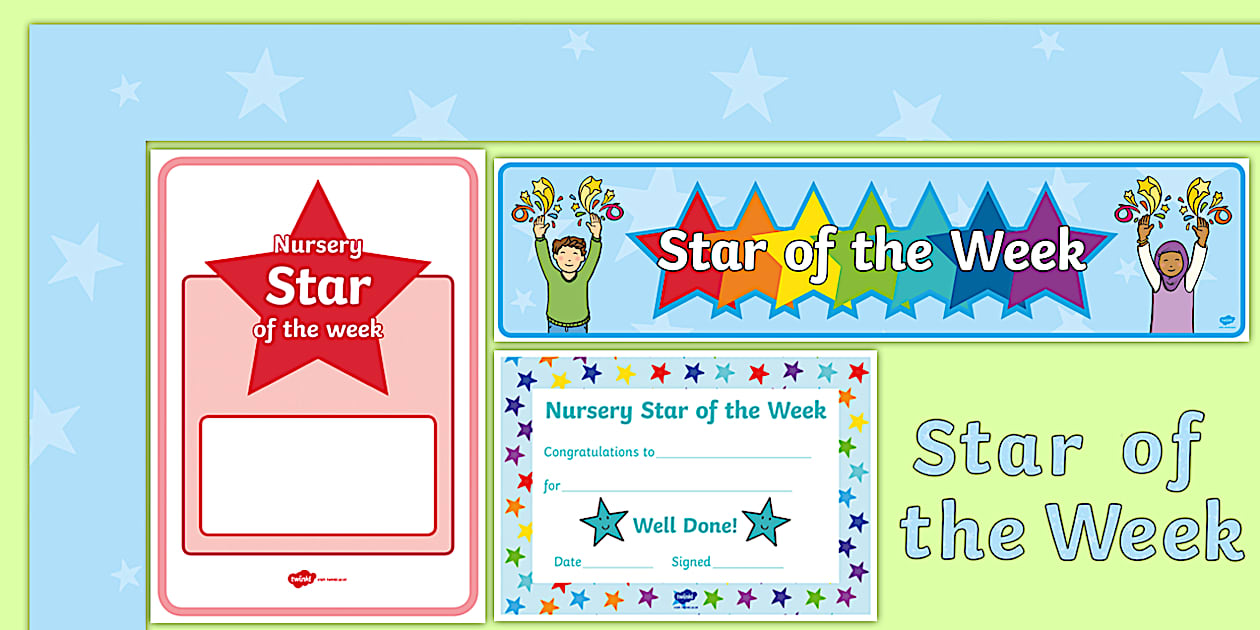 CfE Whole School Star of the Week Display Pack - Twinkl