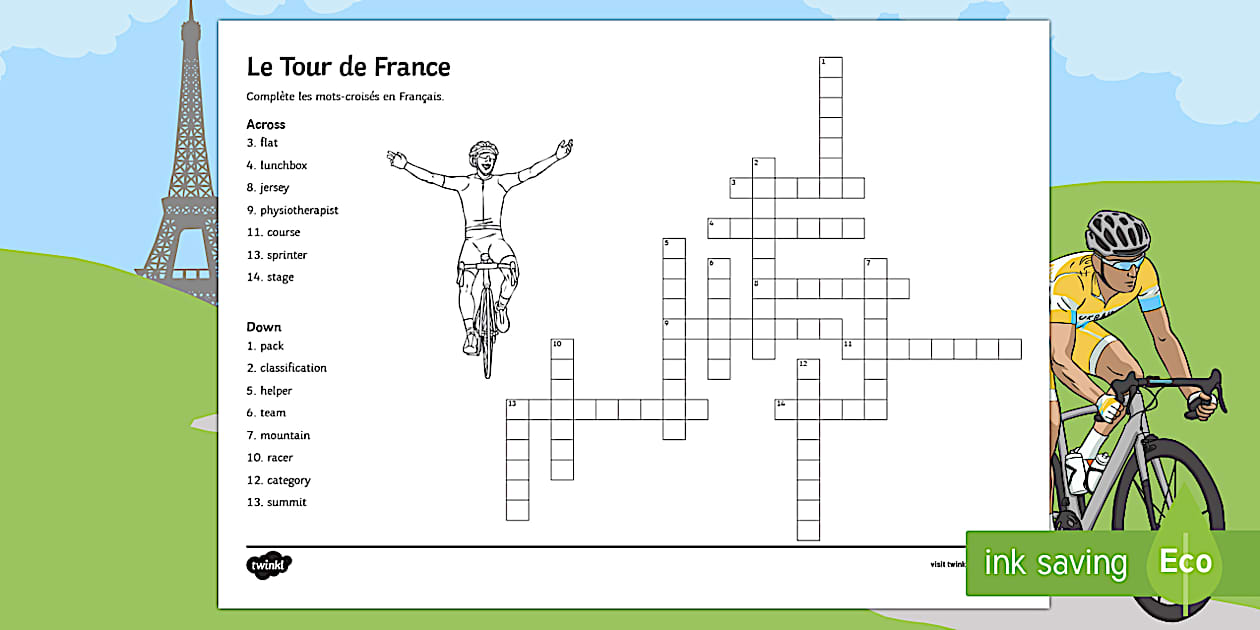 Tour de France Crossword French