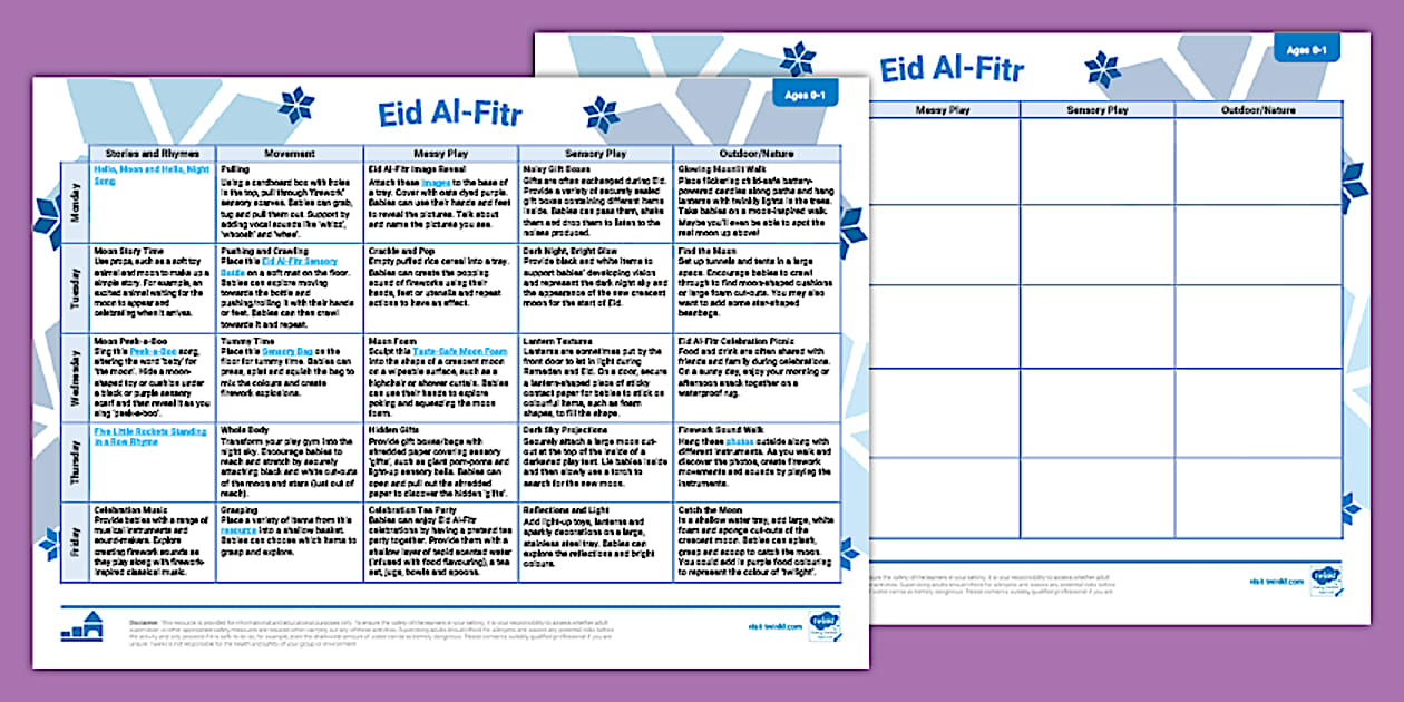 EYFS Baby Room Planning: Eid Al-Fitr | Birth-Twos | Twinkl